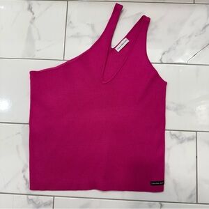 Calvin Klein Jeans Fuchsia Ribbed Tank Top
